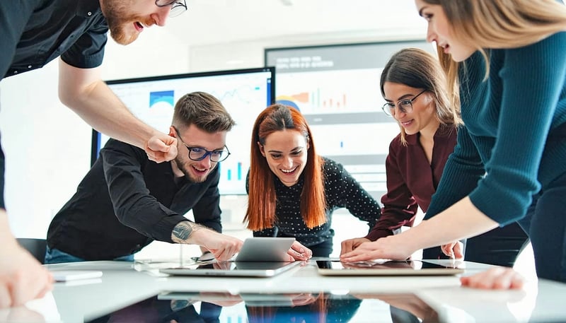 TechInSync Academy team collaborating on digital business solutions