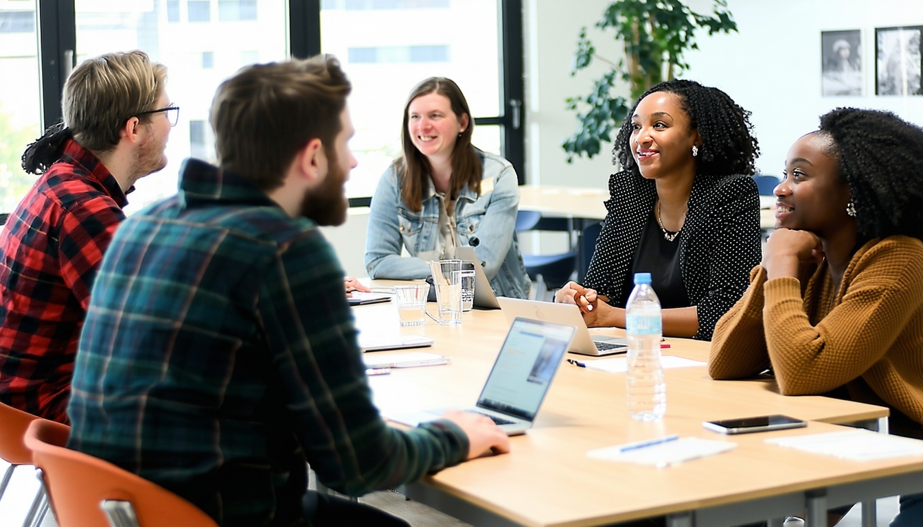 Participants engaging in a professional training workshop